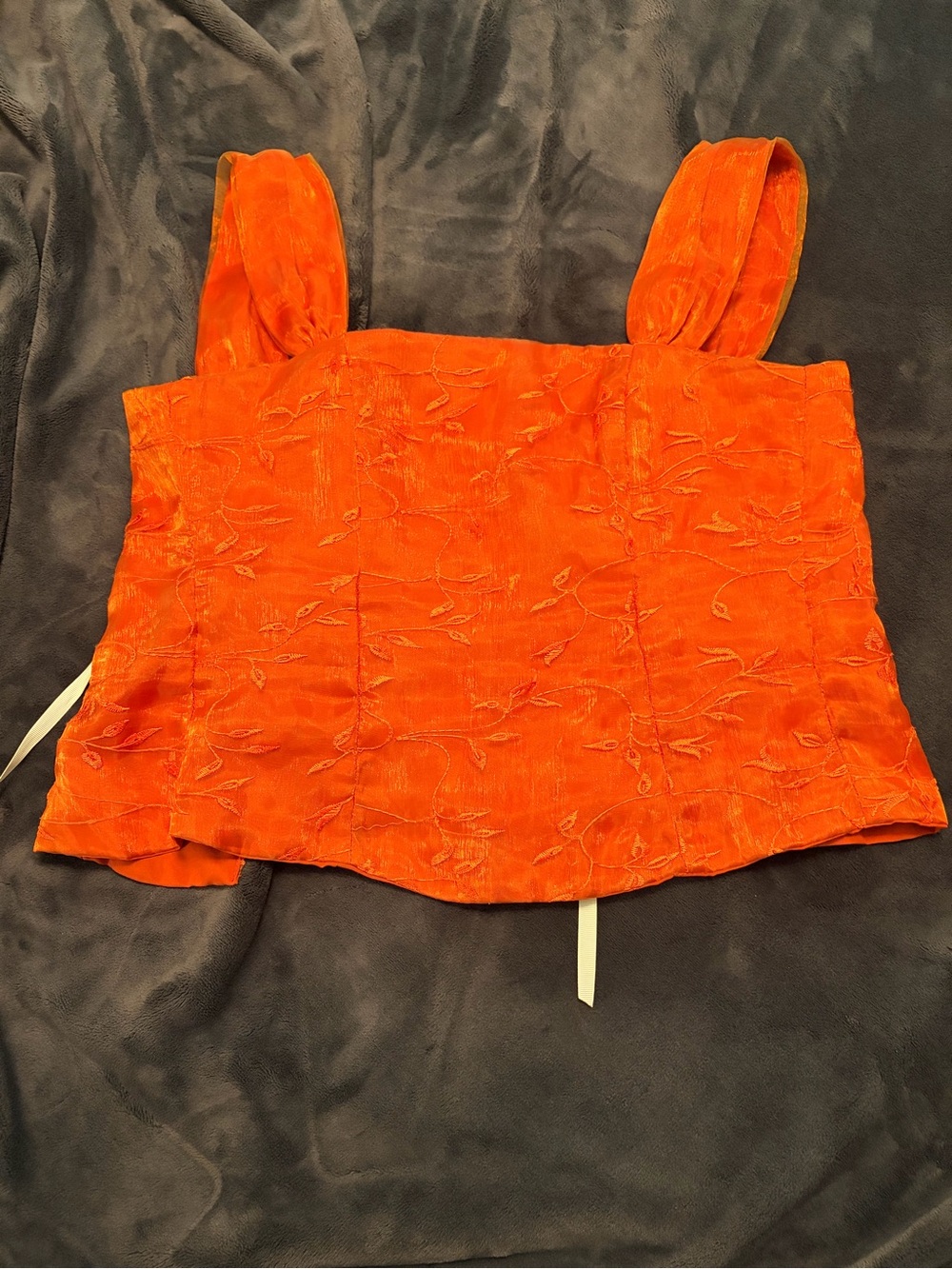 Orange Dress Top/Ren Faire Bodice